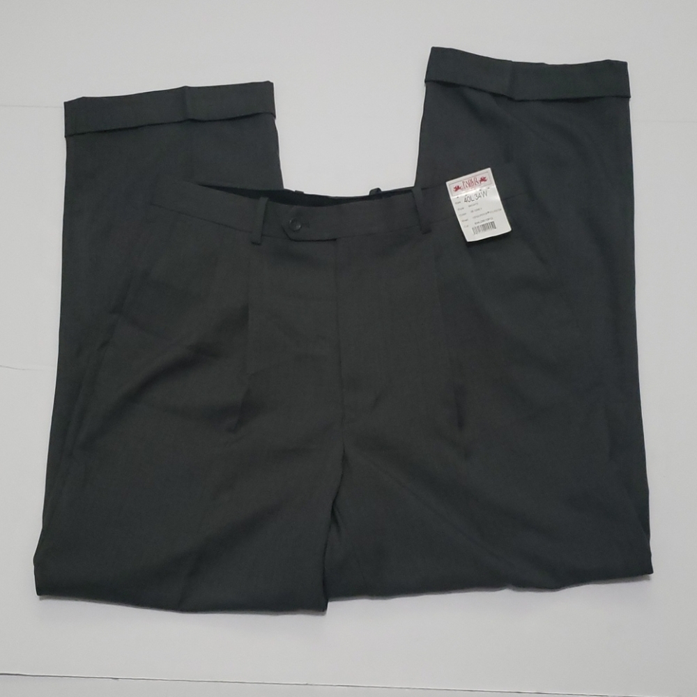 Paolo Giardini Gray Pleated Pants 34W×40L
